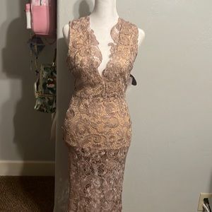 Mauve Nude Windsor Evening Dress
